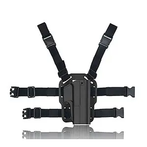 Thumb Release Glock 17 Holster Glock 22 31 Drop leg platform Holster, Tactical 360 Degrees Adjustable Outside Waistband Holster