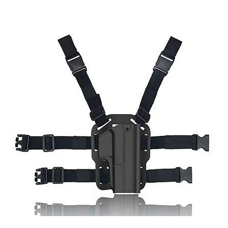 Thumb Release Glock 17 Holster Glock 22 31 Drop leg platform Holster, Tactical 360 Degrees Adjustable Outside Waistband Holster