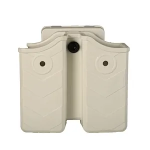 TEGE Coyote Universal Double Magpouch Desert Pistol Magaizne Pouch with Clip