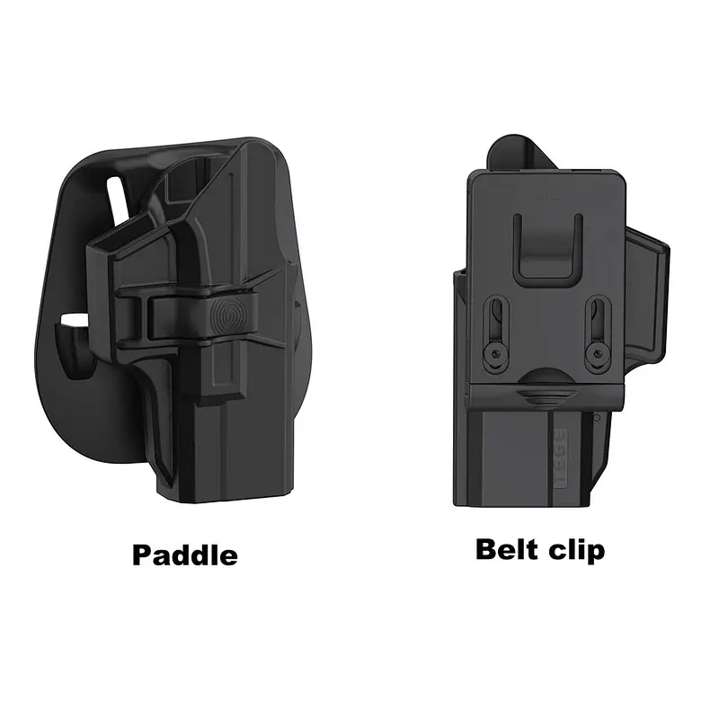 TEGE Glock 19 19X 23 32 45 Holster (Gen 1-5), Tactical Outside Waistband Belt Paddle Holsters with Adjustable Cant Fast Draw