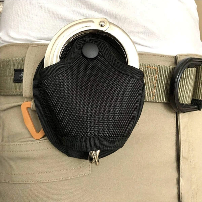 Military Standard Handcuff Pouch Black Handcuff Case For Police Double Lock Handcuffs holder