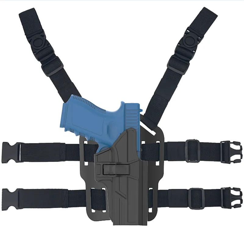 Glock 17 22 31 Tactical Thigh Holster Hunting Pistol Gun Holster Military Drop Leg and Paddle Attached Combination Holster