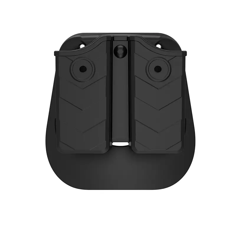 Universal Double Stack Magazine Pouch with 60 Degree Rotate Paddle and Belt Clip Attachment