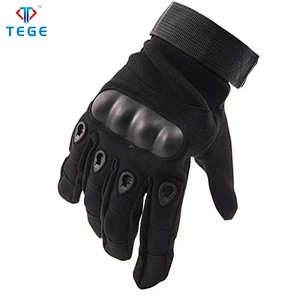 TEGE Functional Single Layer Full Finger Hunting Protecting Military Police Training Nylon Tactical Gloves