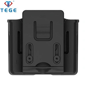 TEGE Hot Selling Universal Desert Pistol Hunting Double Molle Tactical Magazine Pouch With Belt Clip