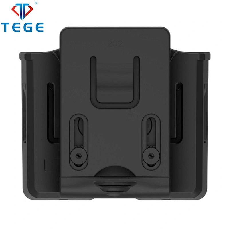 TEGE Hot Selling Universal Desert Pistol Hunting Double Molle Tactical Magazine Pouch With Belt Clip