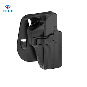 Most popular 60 degrees rotation damp-proof universal black color polymer gun holster for H&K USP