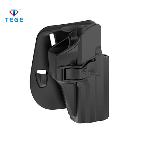Most popular 60 degrees rotation damp-proof universal black color polymer gun holster for H&K USP