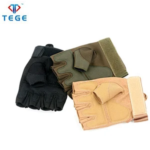 TEGE Wholesale Outdoor Hunting Gloves Military Tactical Gloves Half Finger Fingerless Hand Protection Gloves