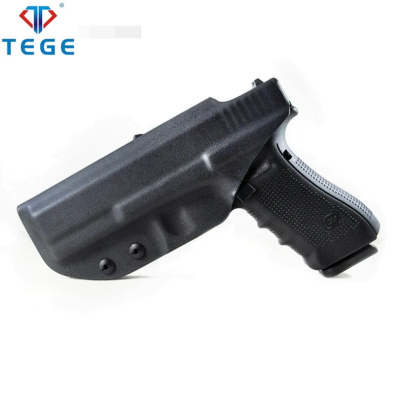 Tege hot selling kydex gun holster fits for glock 17 22 31 concealed gun holster for military police civilian