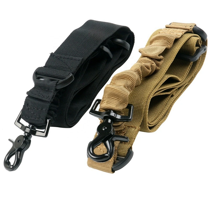 Hunting Tactical Multi-function Outdoor Safety 1 Point Tactical Gun Rifles Strap Sling With Metal Hook