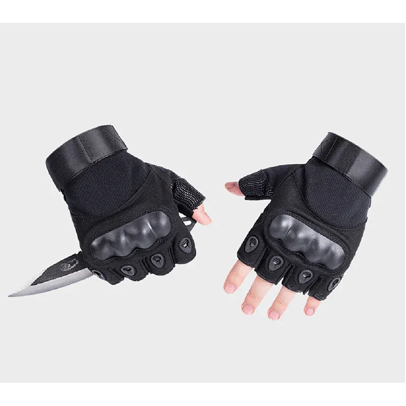 Factory Direct Wholesale Tactical Gloves Superfine Fiber Women and Men Tactical Half Finger Knuckle Glove