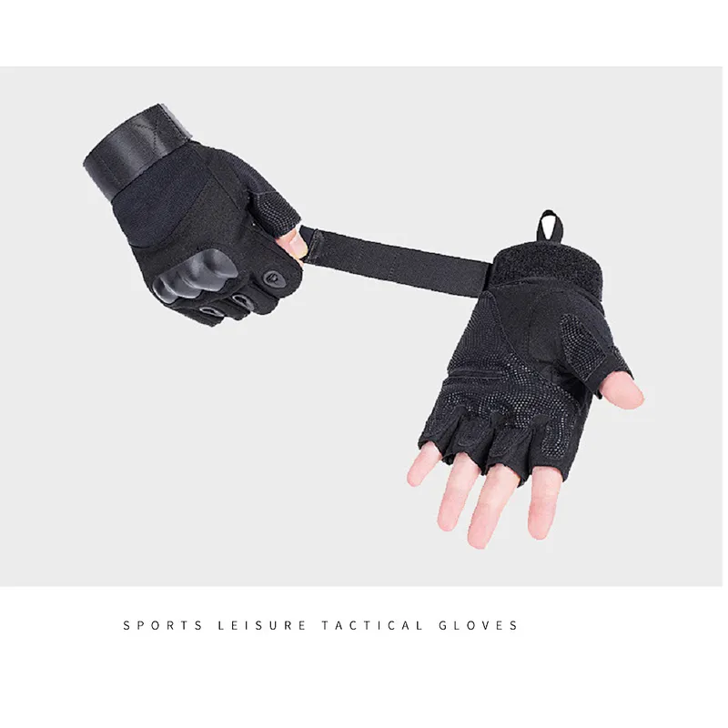 Factory Direct Wholesale Tactical Gloves Superfine Fiber Women and Men Tactical Half Finger Knuckle Glove