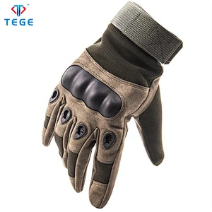 Hot Sale Single Layer Green Nylon Lightweight Military Special Forces Full Finger Tactical Gloves
