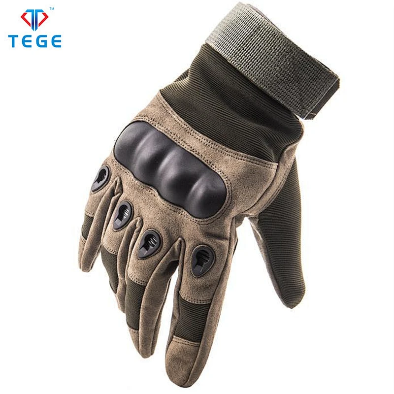 Hot Sale Single Layer Green Nylon Lightweight Military Special Forces Full Finger Tactical Gloves