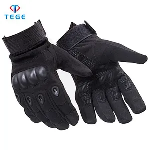 TEGE Wholesale Army Tactical Glove Full-Fnger Nylon Gloves For Military Police Knife Protection