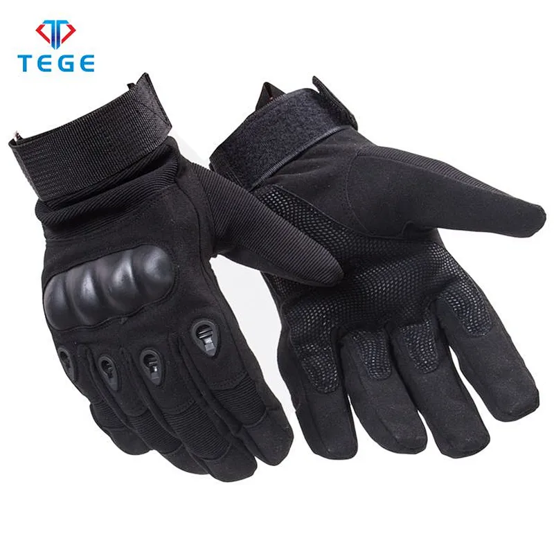 TEGE Wholesale Army Tactical Glove Full-Fnger Nylon Gloves For Military Police Knife Protection