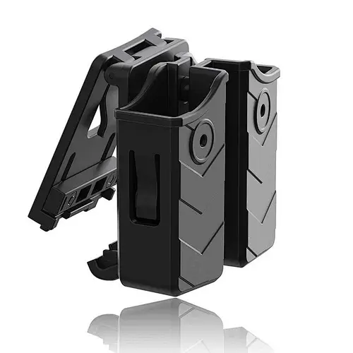 Qualified military tactical double stack magazine pouch 9mm/.40 gun magpouch belt clip universal