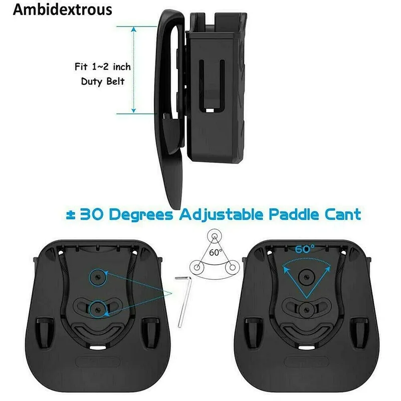 New Military Tactical Hunting Magazine Pouch Concealed Universal Double Stack Mag Pouch 9mm/.40 Belt Clip Holder