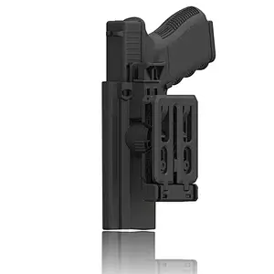 Thumb Release Glock 17 Holster Glock 22 31 Two-in-one Belt clip Holster, Tactical 360 Degrees Adjustable Holster
