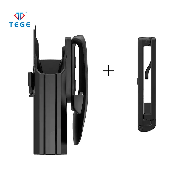 Gun Holster Fits H&K USP  9mm/.40 Full Size With Paddle and Belt Clip Attached Polymer Black Holster