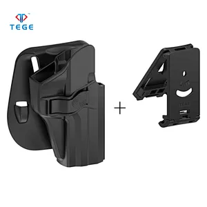 Gun Holster Fits H&K USP  9mm/.40 Full Size With Paddle and Belt Clip Attached Polymer Black Holster