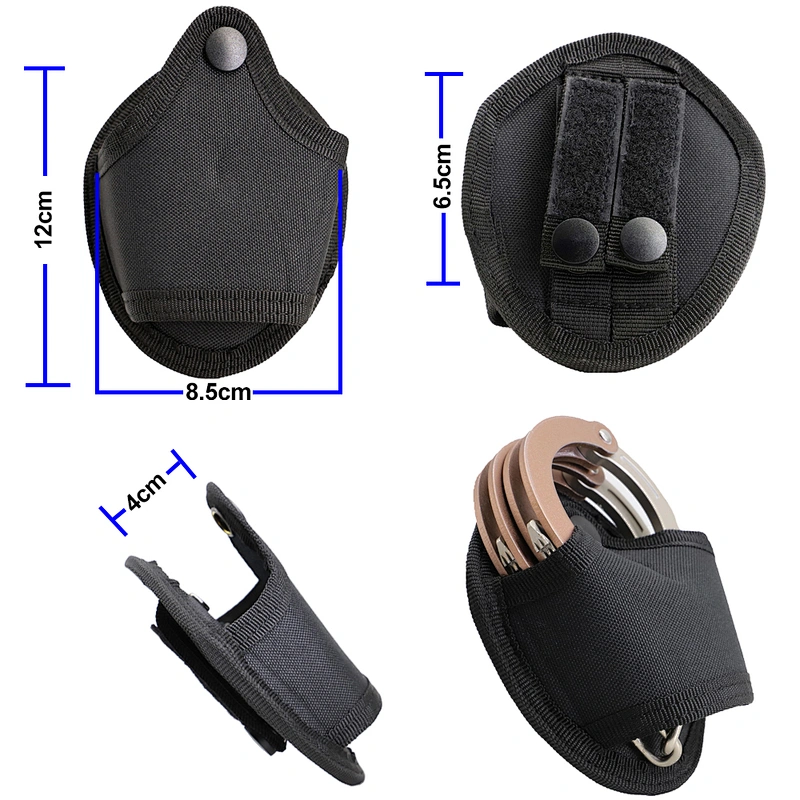 Handcuff Case, Nylon Open Top Handcuff Holder Pouch Fits Chain/Hinged Cuff