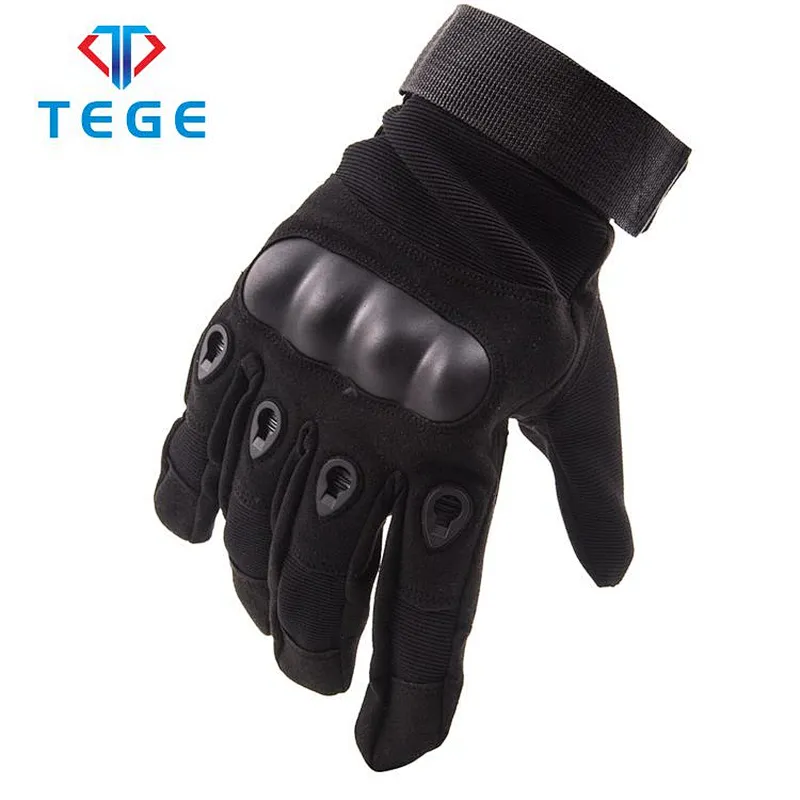TEGE Wholesale Army Tactical Glove Full-Fnger Nylon Gloves For Military Police Knife Protection