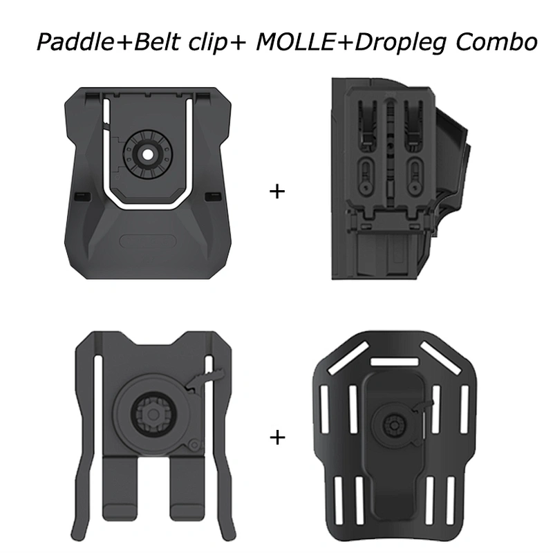 Tege 2020 Glock 17/22/31 gun holster law enforcement gun holster with Paddle/MOLLE/Belt clip & Leg platform attachments