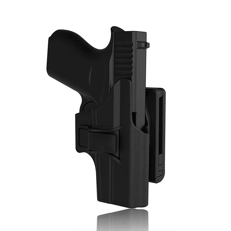 TEGE airsoft gun holster for Glock 43 with belt clip attached law enforcement fast draw & quick release gun holster