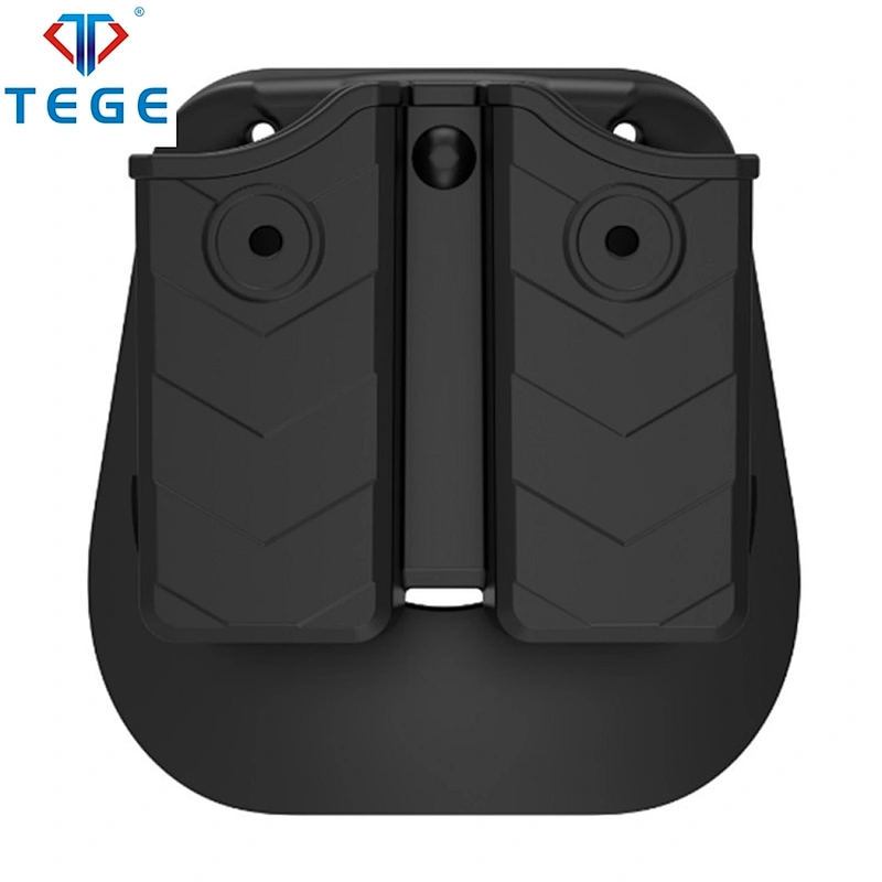 TEGE New Black Universal Double Stack Magazine Pouch Well Fit Over 60 Pistols Magazines Mag Pouch