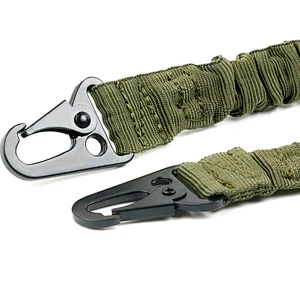 Heavy Duty Adjustable Tactical Single Point Gun Sling Belt Military Bungee Rifle Gun Strap For Airsoft Hunting