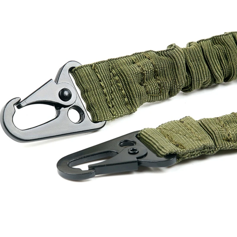Heavy Duty Adjustable Tactical Single Point Gun Sling Belt Military Bungee Rifle Gun Strap For Airsoft Hunting