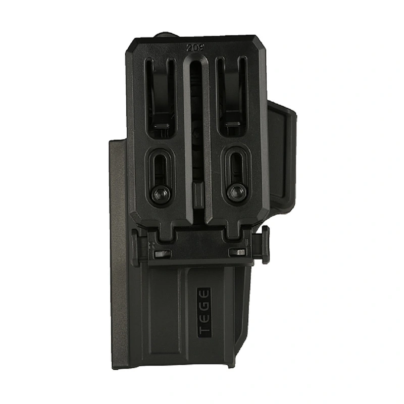 Tege polymer gun holster for Glock 17/22/31 with Paddle & Two-in-one belt clip attachments