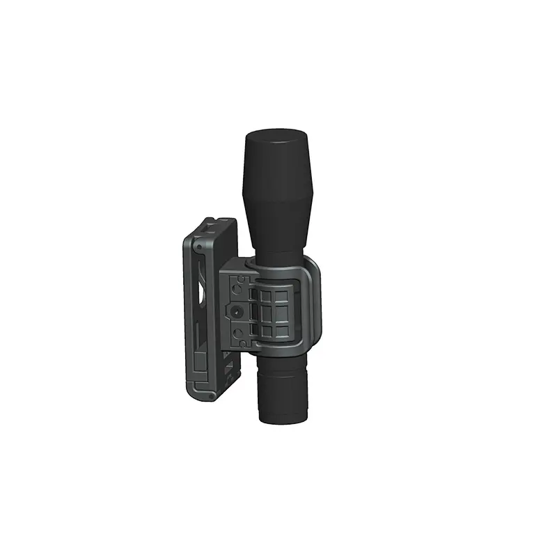 Flashlight holder military gear polymer holster with open type belt clip