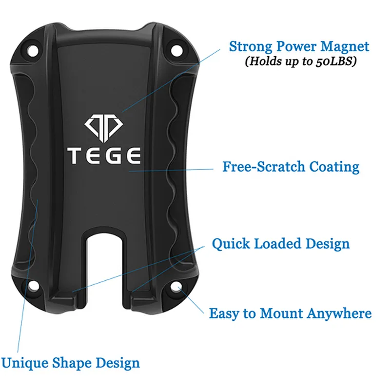 TEGE 2020 Newly Designed Universal Magnet Gun Shelf With 33mm Width Desk Concealment Cars Concealment Magnet Gun Shelf