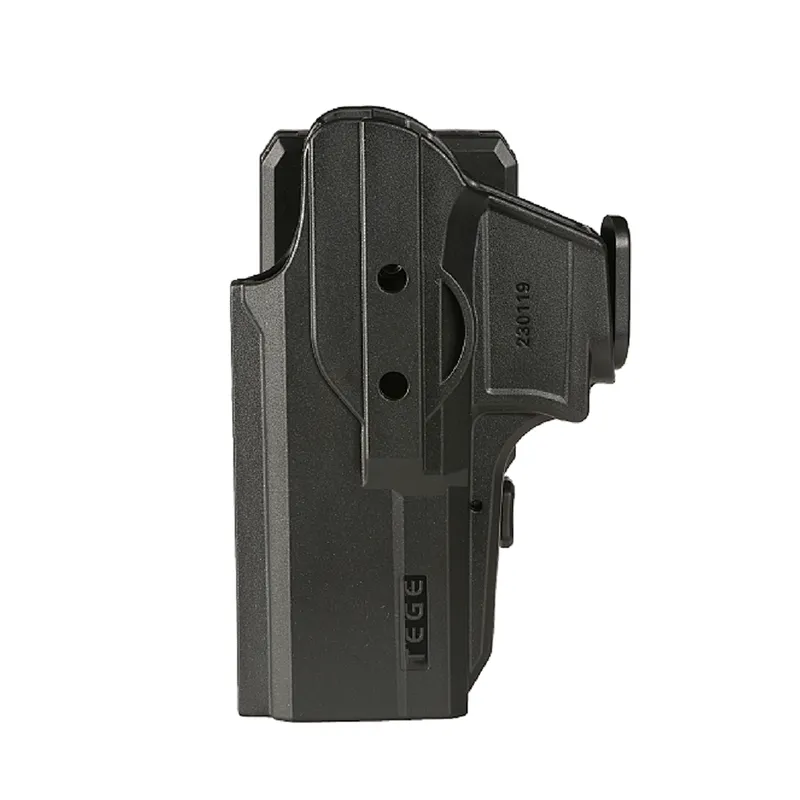 TEGE polymer outside waist belt fast draw & quick release gun holster Glock 17 19 left right handed interchangeable gun holster