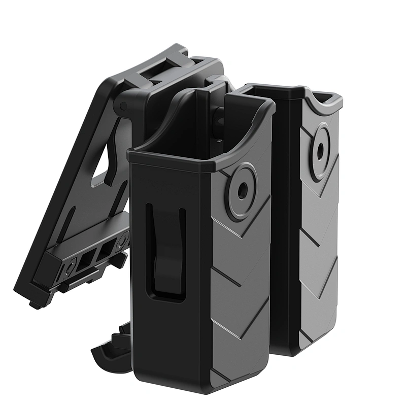 TEGE Coyote Universal Double Magpouch Desert Pistol Magaizne Pouch with Clip