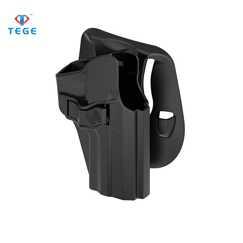 Most popular 60 degrees rotation damp-proof universal black color polymer gun holster for H&K USP