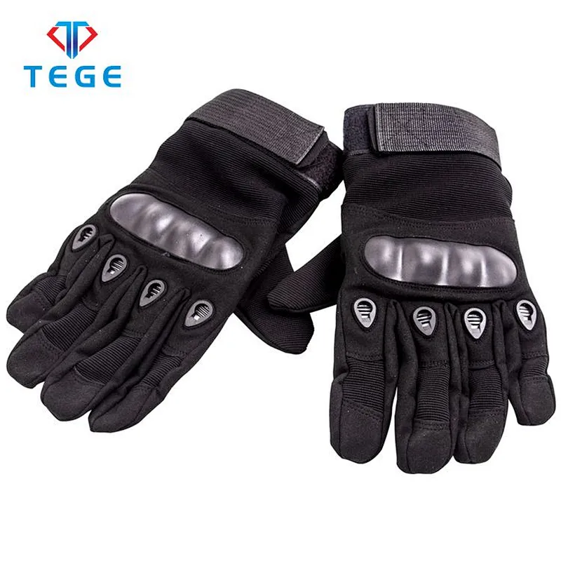 TEGE Wholesale Army Tactical Glove Full-Fnger Nylon Gloves For Military Police Knife Protection