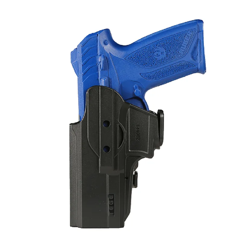 TEGE polymer outside waist belt fast draw & quick release gun holster Glock 17 19 left right handed interchangeable gun holster