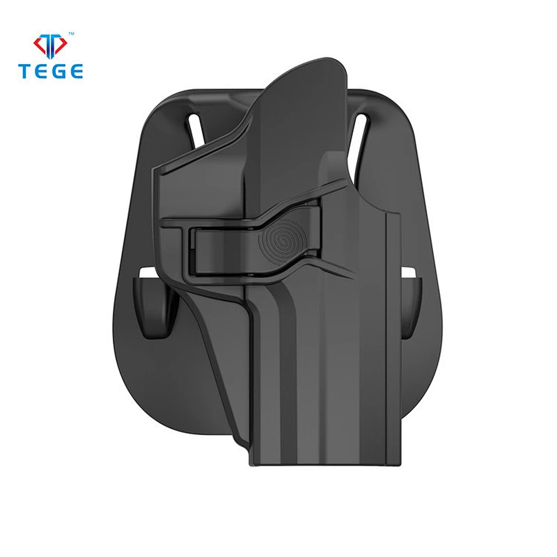 Most popular 60 degrees rotation damp-proof universal black color polymer gun holster for H&K USP