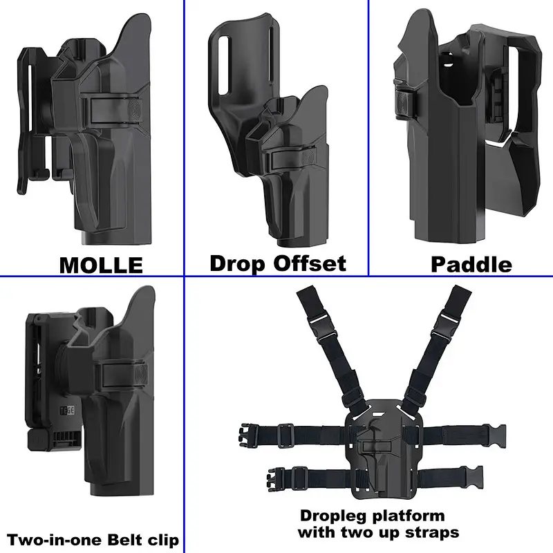 TEGE OWB Holster Compatible with Sig P226 P227 P228 P229, Tactical Outside Waistband Paddle Holster with 360 Adjustable Cant.