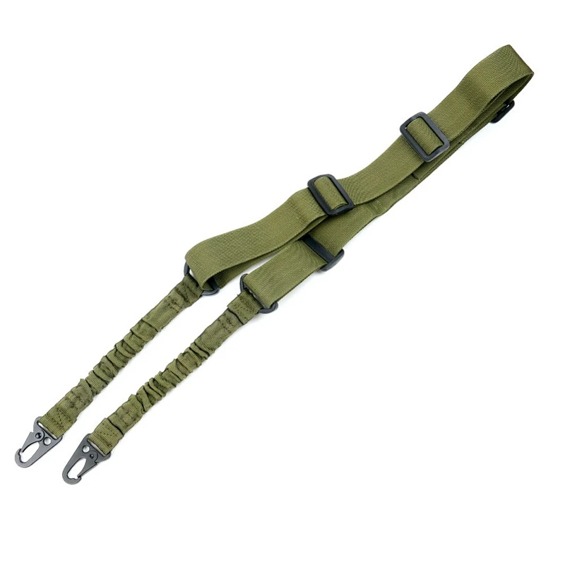 Heavy Duty Adjustable Tactical Single Point Gun Sling Belt Military Bungee Rifle Gun Strap For Airsoft Hunting
