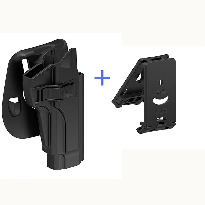 TEGE Airsoft Gun Holster For Beretta 92fs,  M9, Chiappa M9 With Paddle & Belt Clip Attachments For Outdoor Hunting