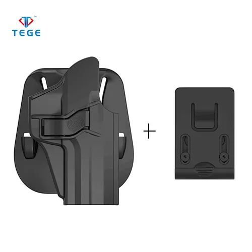 Gun Holster Fits H&K USP  9mm/.40 Full Size With Paddle and Belt Clip Attached Polymer Black Holster