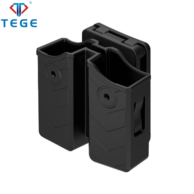 Best Selling Universal White Porta Cargador Police Traffic Double Stack Magazine Pouch With Belt Clip Attached