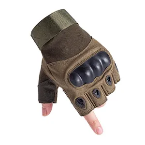 Fingerless glove military police hunting protective outdoor gear