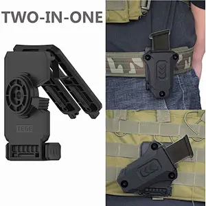 Best selling Adjustable Military Tactical Polymer Universal Single Magazine Pouch With Belt Clip
