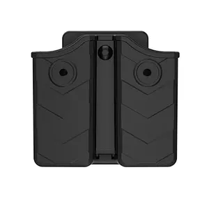 Universal Double Stack Magazine Pouch with 60 Degree Rotate Paddle and Belt Clip Attachment